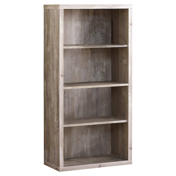 Monarch Specialties Bookshelf, Bookcase, Etagere, 5 Tier, 48"H, Office, Bedroom, Laminate, Beige, Contemporary, Modern I 7406 - main